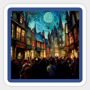 Starry Night in Diagon Alley Sticker